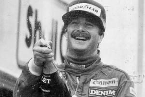 Nigel Mansell's stoush with Nelson Piquet extended to hiding toilet paper. Pictures / AP