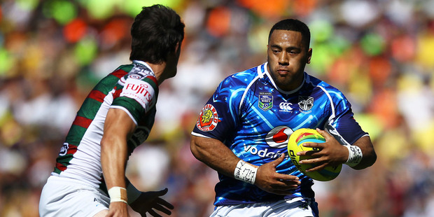 Warriors' front-rower Suaia Matagi has the muscle to match the formidable physical presence of the Souths' pack. Photo / Photosport