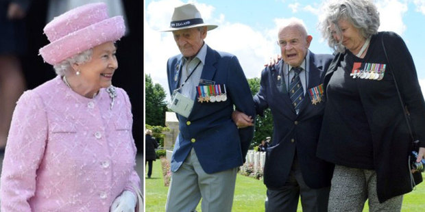 NZ veterans held a private ceremony yesterday at Bayeux ahead of a meeting today with the Queen. Photo / AP