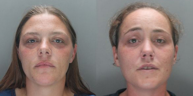 Hayley Sulley, 30, and Della Woods, 29, were sentenced for their dog eating their elderly neighbour alive. Photo / UK Police