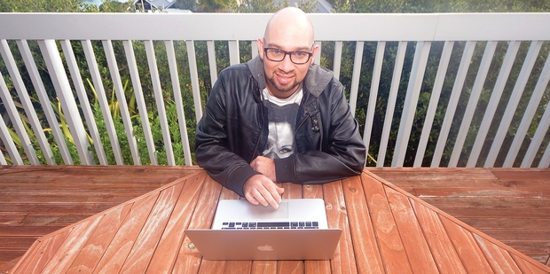 Graphic designer Iain Spanhake left Auckland and moved to Mangonui to work from home. Photo / Clive Crombie