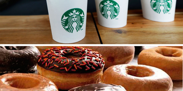 Both Dunkin' Donuts and Starbucks are aiming to boost afternoon sales and entice the lunch crowd. Photo / AP