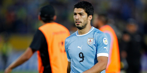 Uruguay's Luis Suarez was sent off in the 2010 quarter-finals. Photo / AP