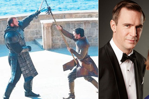 The Mountain and the Red Viper fight in Game of Thrones. Breathless, right, is full of hot air.