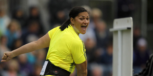 Valerie Adams made it 48 consecutive wins, taking first place comfortably in the Diamond League shot put in Rome this morning. Photo / Getty Images.