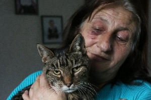 Helen Kay made sure she rescued her cat Wibby and followed him to the shore. Photo / ODT