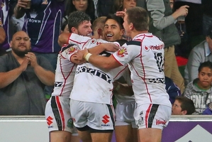 Shaun Johnson's try in Melbourne has been a season highlight. Photo / Getty Images