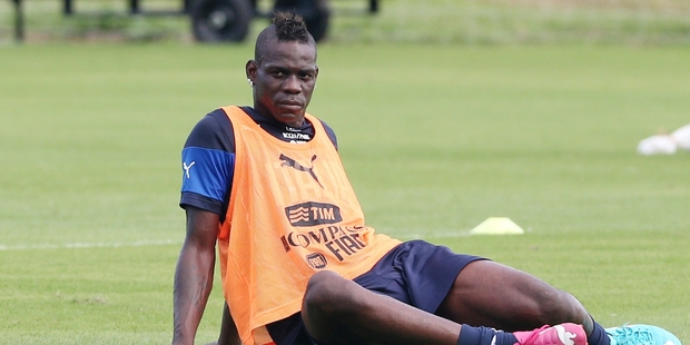 The unpredictable but highly talented Mario Balotelli may be the target of abusive fans, but his country has big hopes for him at the World Cup. Photo / AP
