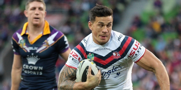 Sonny Bill Williams of the Roosters is a solid play against the Knights.