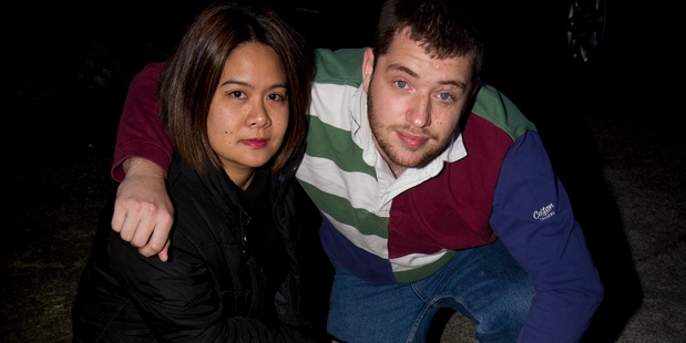 Lily and Damon Andrews are among Aucklanders whose power hasn't been reconnected despite repeated calls to their electricity provider. Photo / Sarah Ivey
