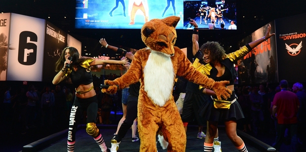 Just Dance 2015 is demoed at the Ubisoft booth at E3. Photo/AP