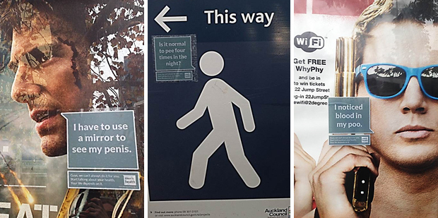 Men’s Health Week has launched with a cheeky marketing campaign around Auckland.