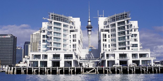 The Hilton Hotel, left, has a prime spot on the harbour.