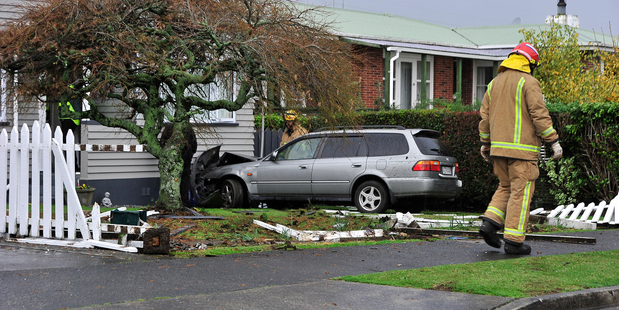 A 17-year-old man is likely to face charges after he crashed his car while driving alone on a learner license on
Thursday. PHOTO/GEORGE NOVAK
