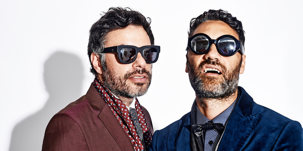 Blood brothers? Well, flatmates at least. Jemaine Clement and Taika Waititi.