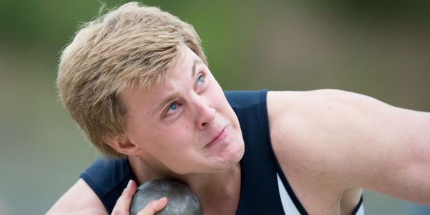 The key advice shot putter Jack Gill has gleaned as he ventures into the elite ranks is 'be patient'. Photo / APN