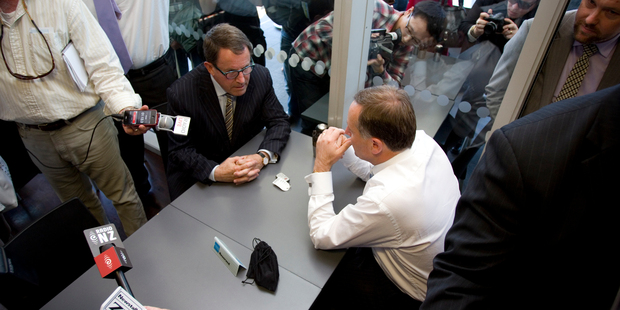 John Key and John Banks during their infamous "cup of tea" meeting. Photo / APN