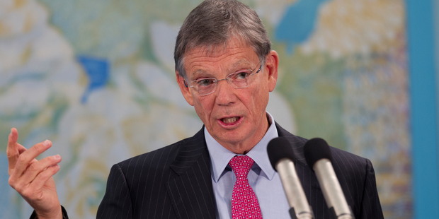 Reserve Bank Governor Graeme Wheeler announced a rise in the Official Cash Rate of a quarter of a percent during a press conference in Wellington today. File photo / Mark Mitchell