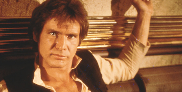 Harrison Ford as Star Wars character Han Solo.