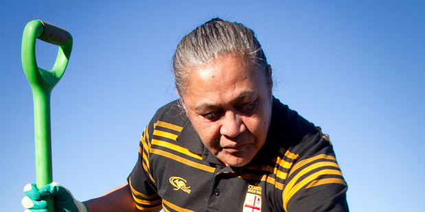 Marama Tuhirere enrolled in a gardening course at Te Awanga Marae.Photograph Warren Buckland