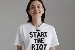 Model and activist Ollie Henderson, behind the House of Riot. Picture / Romain Duquesne