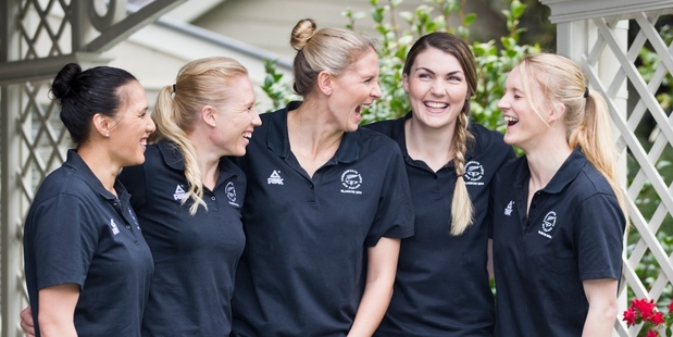 Some of the players selected for the Commonwealth Games team for Glasgow. Photo / Greg Bowker