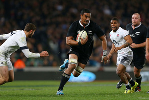 Jerome Kaino makes a break during the test match at Eden Park in the weekend. Photo / Getty Images
