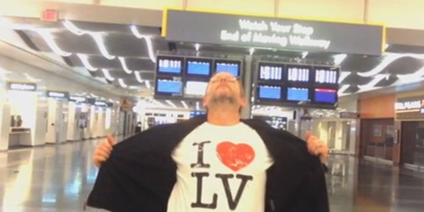 Alone in an airport, Richard Dunn decided to amuse himself. And now, us. Photo / Vimeo