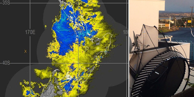 Social media users have been sending in the best of last night's storm. Photo / MetService, supplied