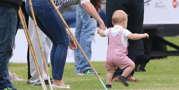 Catherine, Duchess of Cambridge, and Prince George of Cambridge attend the Royal Charity Polo during the Maserati Jerudong Trophy at Cirencester Park Polo Club. Photo / Getty Images