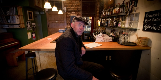 Peter Tait, pictured at Freida's, the Grey Lynn bar where his latest film was shot, says he has a long history of writing film scripts that don't excite "producer-type people". Photo / Richard Robinson