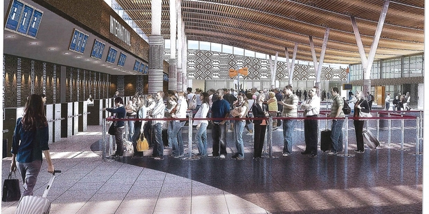 An artist's impression of the new terminal at Fiji's main airport. The joint project is expected to take 16 months.