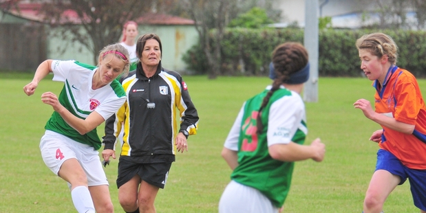 STEP UP: The experienced Meisha Boone (left) is coaching the Wairarapa United women's team as they aim for a ton.