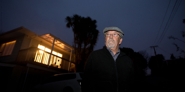 Steve Gould's power was finally reconnected last night after being cut last Thursday. Photo / Richard Robinson