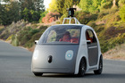 An early version of Google's prototype self-driving car. An early version of Google's prototype self-driving car.