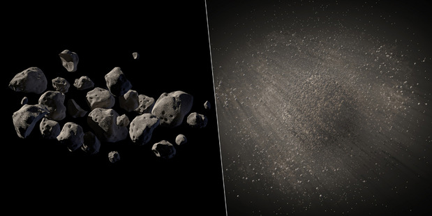 A two-picture combo of artist conceptions provided by NASA/JPL Caltech shows what NASA says are good candidates for a mission to capture an asteroid.