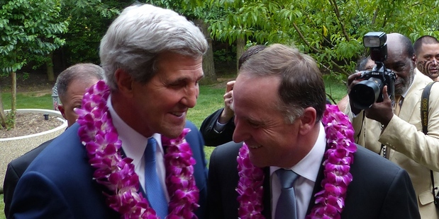 Prime Minister John Key, right, with US Secretary of State John Kerry.