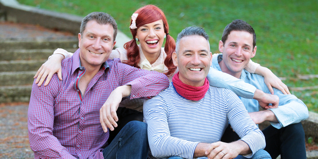 The Wiggles - Simon, Emma, Anthony and Lachy - are once again playing to packed houses. Photo / Doug Sherring