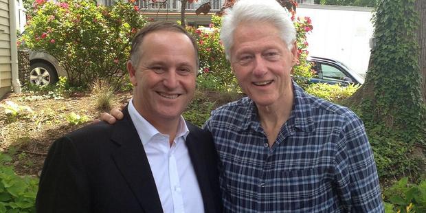 John Key and Bill Clinton discussed Iraq and how agricultural expertise can be applied in Africa.
