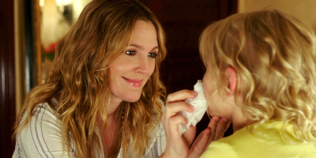 Drew Barrymore, left, as a mum-of-five, and Alyvia Alyn Lind in the Adam Sandler romcom Blended.