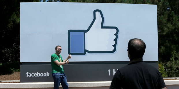 Not a lot of "likes" were happening on Facebook last night. Facebook campus in Menlo Park, California. Photo / AP