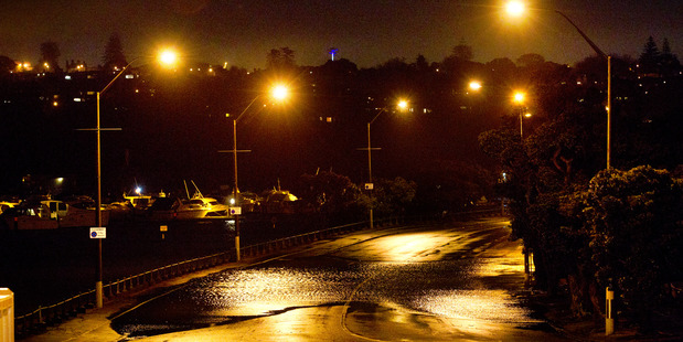 Surface flooding along Tamaki Drive during a king tide. Photo / File
