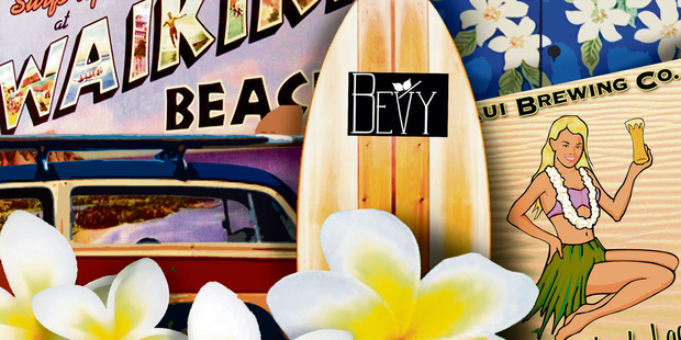 Cocktails are the focus at Honolulu's Bevy bar - there are only about 10 beers available by the bottle or can and one on tap. Illustration / Rod Emmerson