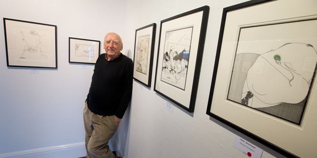 Peter Bromhead's drawings have earned him numerous media awards. Photo / Richard Robinson