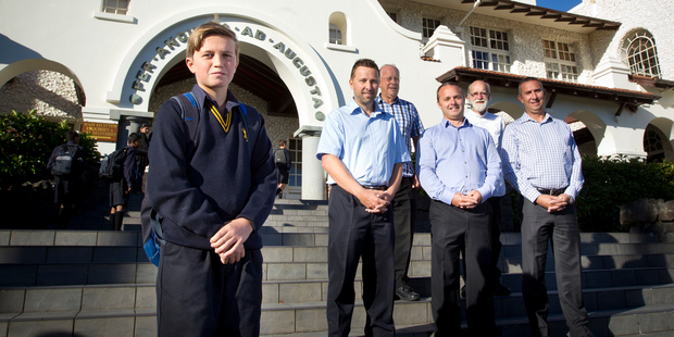 Auckland Grammar student Ben Gaze, left, is the fifth generation of his family to attend Auckland Grammar School. Photo / Sarah Ivey