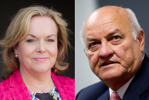 Judith Collins, left, and Owen Glenn.