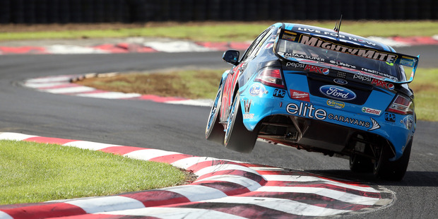 Mark Winterbottom driving the #5 Pepsi Max Crew Ford during the ITM 500. Photo / Getty Images