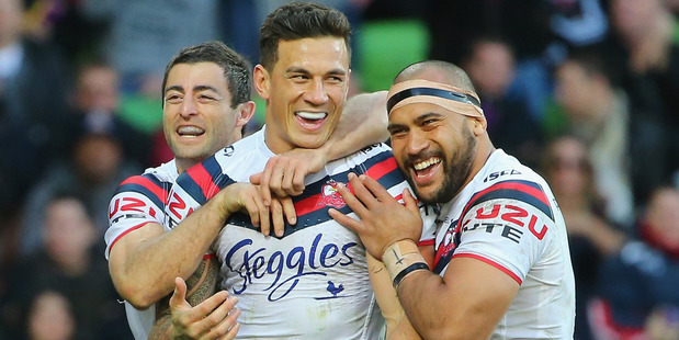 Sonny Bill Williams, middle, has signed a two year deal with Counties. Photo / Getty Images