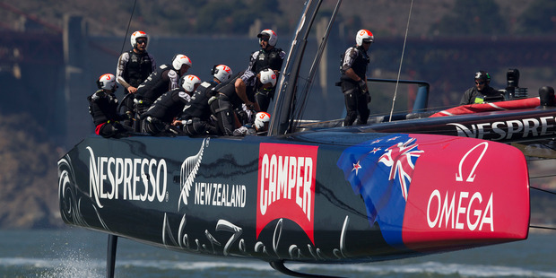 Emirates Team New Zealand in action during last year's America's Cup. Photo / Brett Phibbs