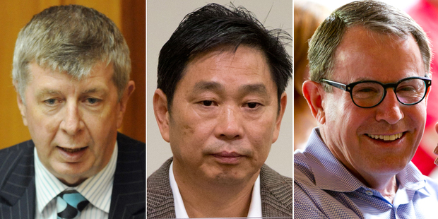 Maurice WIlliamson, Donghua Liu and John Banks. Photos / APN, file